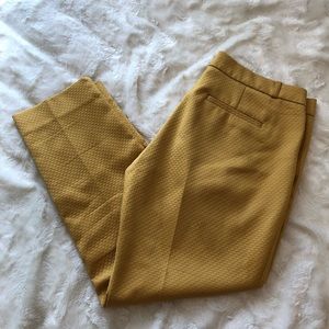 Banana Republic Mustard Houndstooth Dress Pants